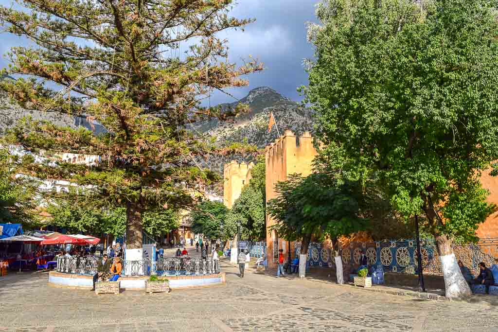 Uta El Hamam Square in Chefchaouen Morocco
