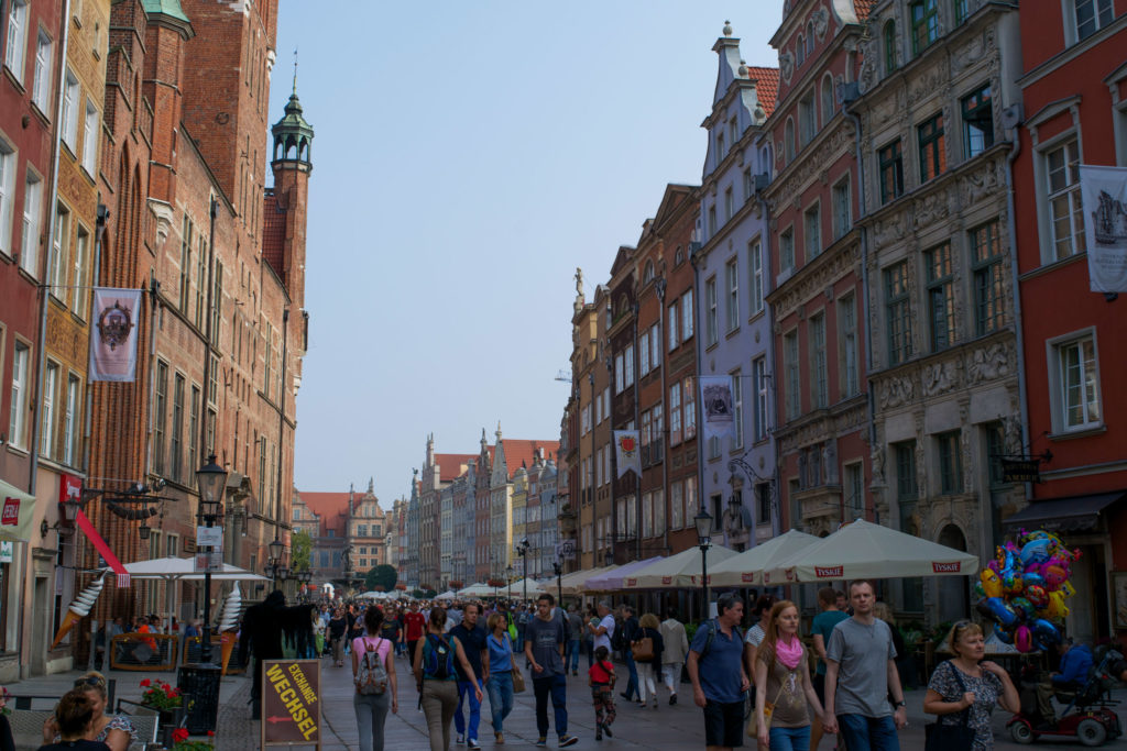 Crowds in Long Lane, Gdansk