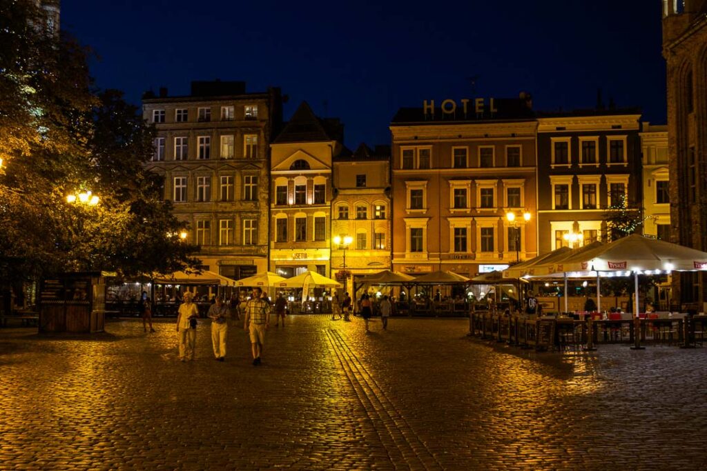 Historical centre illuminated