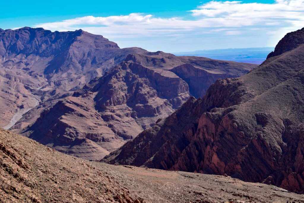Hilltops above Todra Gorge