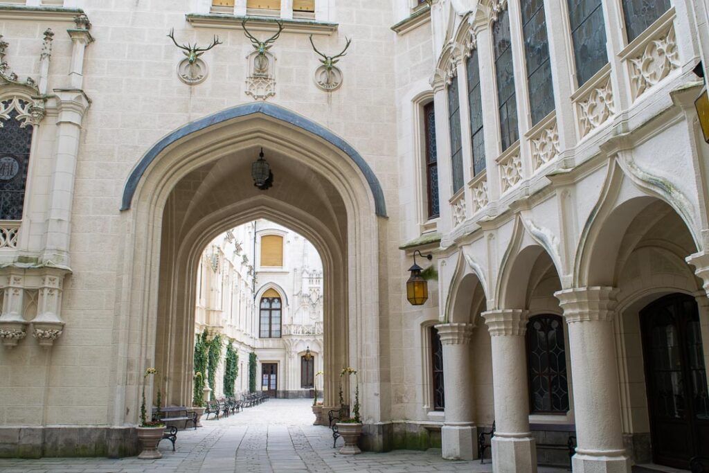 Hluboka Castle Courtyard
