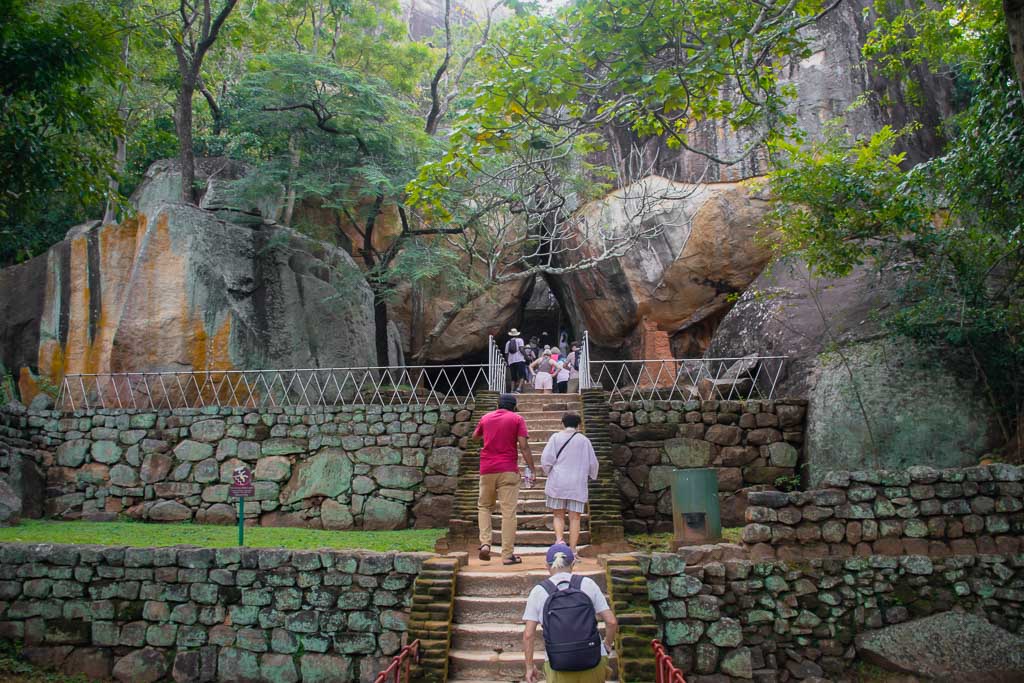 Climbing Sigiriya Rock Sri Lanka