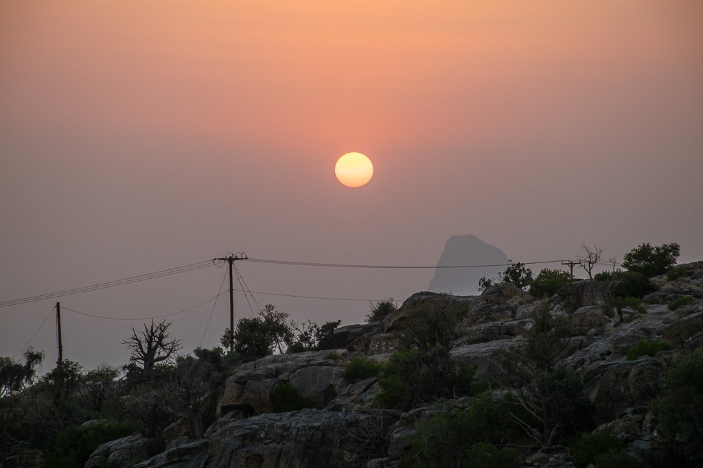 Sunset in Oman Mountains